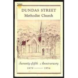 Dundas Street Methodist Church - Seventy Fifth Anniversary - 1879-1954