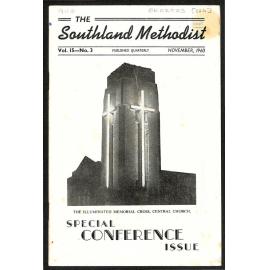 The Southland Methodist - Special Conference Issue - Vol.15, No.3 - November, 1960