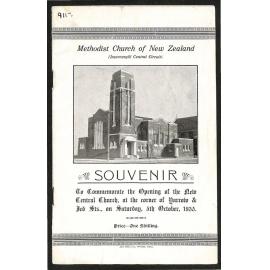 Methodist Church of New Zealand (Invercargill Central Circuit) - Souvenir to Commemorate the Opening of the New Central Church at the Corner of Yarrow & Jed Sts., on Saturday 5th October 1935