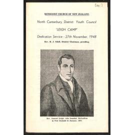 North Canterbury District Youth Council - Leigh Camp - Dedication Service - 27th November, 1948
