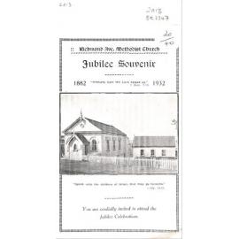 Richmond Ave - Methodist Church - Jubilee Souvenir - 1882-1932
