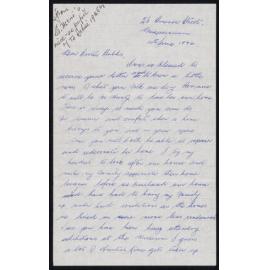Letter Addressed to Sister Hobbs from Nora Bobby [Pidduck] and Family