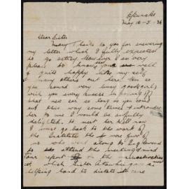 Letter Addressed to Sister [Hobbs] from Biddy [Mrs. White]