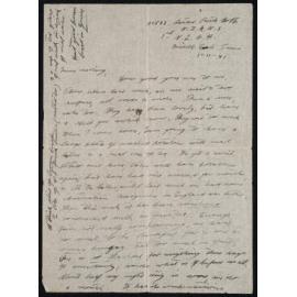 Letter Addressed to Irene from [Her Sister] Ruth Hobbs [While Stationed Overseas During WW2]