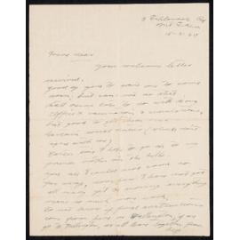 Letter Addressed to Irene from [Her Sister] Ruth Hobbs [Before Being Stationed Overseas During WW2]