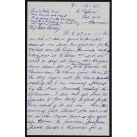 Letter Addressed to Hobby [Sister Hobbs] from Heeni [Sister Wharemaru]