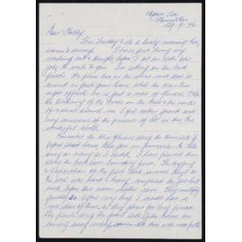 Letter Addressed to Hobby [Sister Hobbs] from Heeni [Sister Wharemaru]