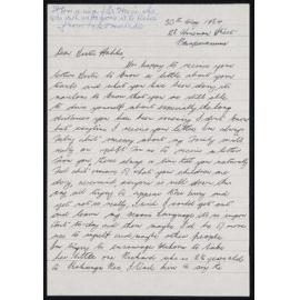 Letter Addressed to Sister Hobbs from Nora Bobby [Pidduck] and Family [related to Sister Heeni Wharemaru]