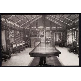 Postcard with Photograph of Tūrongo State Dining Room at Turangawaewae Marae in Ngāruawāhia