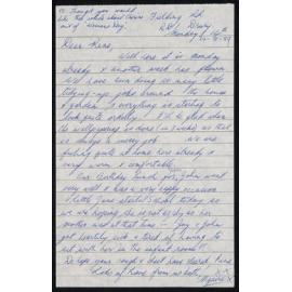 Letter Addressed to Rene [Sister Hobbs] from Ngaire [Her Half-Sister and Mother of Ngaire Ann]