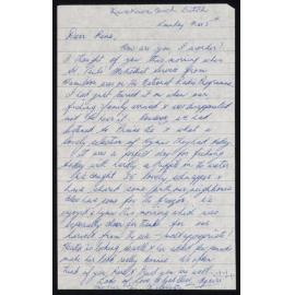 Letter Addressed to Rene [Sister Hobbs] from Ngaire [Her Half-Sister and Mother of Ngaire Ann]