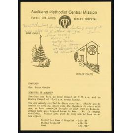 Newsletter for Auckland Methodist Central Mission - Everil Orr Homes - Wesley Hospital - Sunday, 25th June, 1989