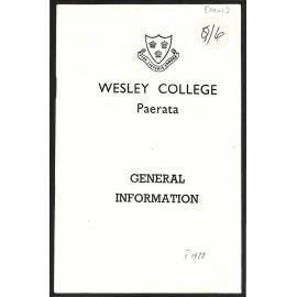 Wesley College - Paerata - General Information