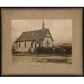 Clarence Street Methodist Church - Original Church, New Brick Church, and Laying the Foundation Stone of [Sunday School] Hall