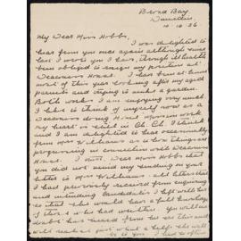 Letter Addressed to Miss Hobbs from Sister Ruth Fawcett