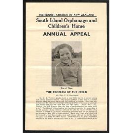 Methodist Church of New Zealand - South Island Orphanage and Children's Home - Annual Appeal - 1942