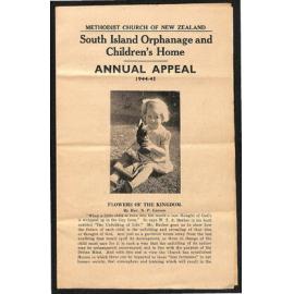 Methodist Church of New Zealand - South Island Orphanage and Children's Home - Annual Appeal - 1944-1945