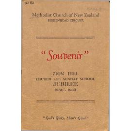Methodist Church of New Zealand - Birkenhead Circuit - Souvenir - Zion Hill Church and Sunday School Jubilee - 1880-1930