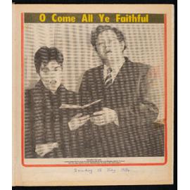 Newspaper Clippings Related to David Lange in Mangere East Golden Jubilee Scrapbook