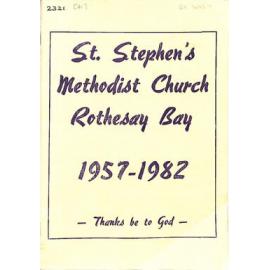 St Stephen's Methodist Church - Rothesay Bay - 1957-1982 - A Record of the Closing Years