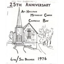 25th Anniversary - All Hallows Methodist Church Campbells Bay - 4th/5th December 1976