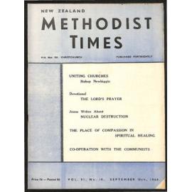The New Zealand Methodist Times (Vol. 51 No. 10) - 10 September 1960