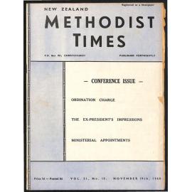 The New Zealand Methodist Times (Vol. 51 No. 15) - 19 November 1960  
