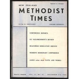 The New Zealand Methodist Times  (Vol. 51 No. 16) - 3 December 1960