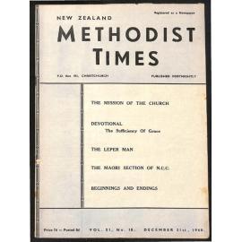 The New Zealand Methodist Times (Vol. 51 No. 18) - 31 December 1960
