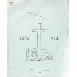 Methodism Through the Years - 1852-1963 - Howick and Pakuranga