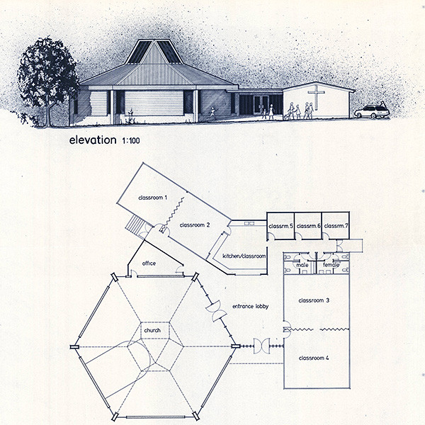 Whangaparāoa Methodist Church, Proposed Redevelopment Red Beach Methodist Church (1979). [Kei Muri Māpara/Methodist Church of New Zealand Archives Christchurch, PC2D1, APS-297]. https://keimurimapara.methodist.org.nz/nodes/view/7229#idx40997